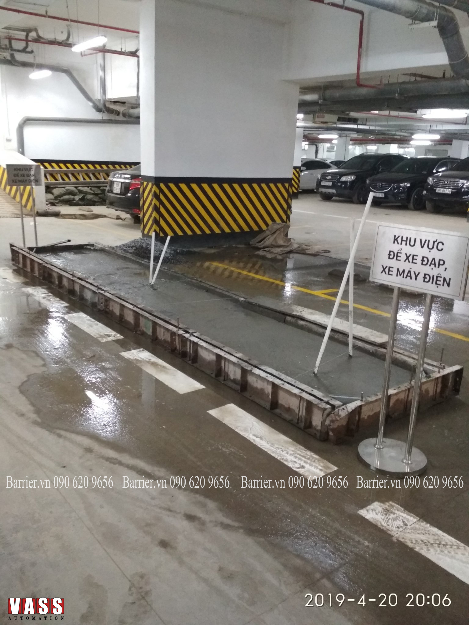 đảo bê tông cho kiểm soát bãi xe